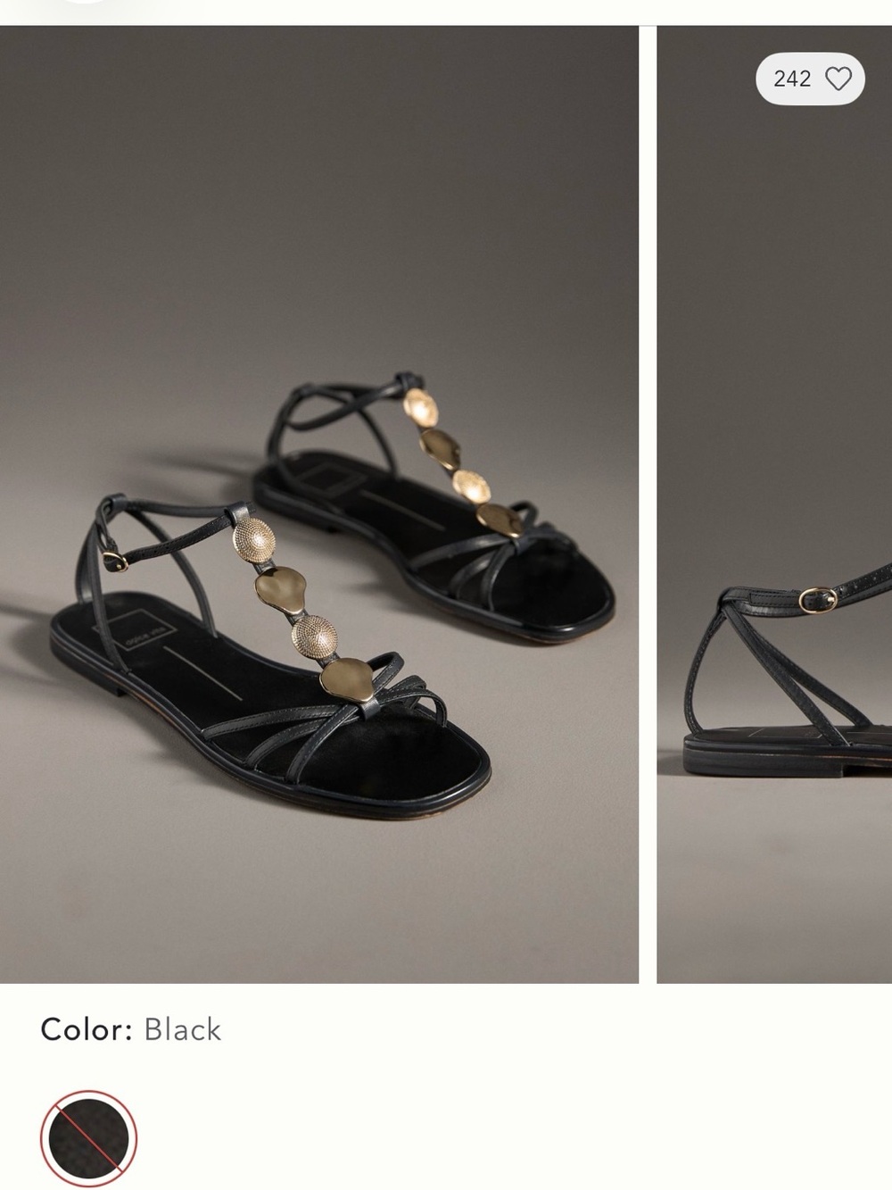 Anthropologie shell leather sandals